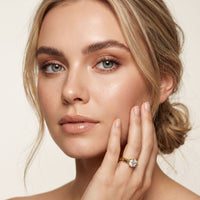 1.00 Ct Round Cut Vintage Filigree Moissanite Ring Gold