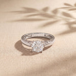 1.00 Ct Round Cut Vintage Filigree Moissanite Ring White