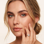 1.25 Ct Round Cut Floating Halo Moissanite Ring Rose Gold