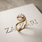1.25 Ct Round Cut Floating Halo Moissanite Ring Gold