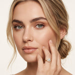 1.25 Ct Round Cut Floating Halo Moissanite Ring Gold