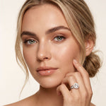 1.25 Ct Round Cut Halo Vintage-Inspired Moissanite Ring White