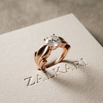 1.50 Ct Round Cut Solitaire Moissanite Ring Rose Gold