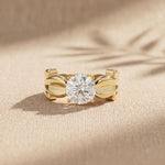 1.50 Ct Round Cut Solitaire Moissanite Ring Gold