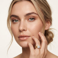 1.50 Ct Round Cut Solitaire Moissanite Ring Gold