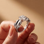 1.50 Ct Round Cut Solitaire Moissanite Ring White
