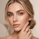 0.15 Ct Round Cut Moissanite Split Shank Solitaire Ring for Women Rose Gold