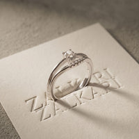 0.15 Ct Round Cut Moissanite Split Shank Solitaire Ring for Women White