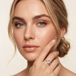 0.20 Ct Round Cut Moissanite Open Loop Solitaire Ring for Women white