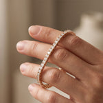 4.55 Ct Princess Cut Moissanite Tennis Bracelet for Women Rose Gold
