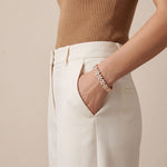 84.05 Ct Pear Cut Moissanite Floral Bloom Link Bracelet for Women Rose Gold
