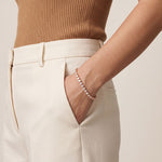 10.50 Ct Round Cut Moissanite Sculpted Bar Bracelet for Women Rose Gold