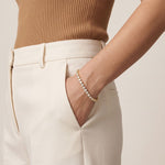 10.50 Ct Round Cut Moissanite Sculpted Bar Bracelet for Women Gold