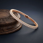 11.85 Ct Oval Cut Moissanite Oval Brilliance Tennis Bracelet for Women Rose Gold