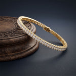 11.85 Ct Oval Cut Moissanite Oval Brilliance Tennis Bracelet for Women Gold