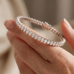 11.85 Ct Oval Cut Moissanite Oval Brilliance Tennis Bracelet for Women White