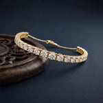 8.05 Ct Round Cut Moissanite Graduated Tennis Bracelet for Women Gold