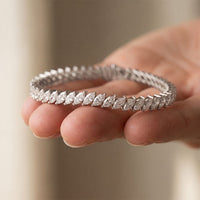 8.50 Ct Marquise Cut Moissanite Leaf Link Tennis Bracelet White