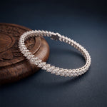 8.50 Ct Marquise Cut Moissanite Leaf Link Tennis Bracelet White