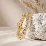 11.00 Ct Round Cut Moissanite Sculpted Wave Tennis Bracelet for Women Gold Vermeil (2.5 Micron) Gold