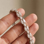 9 Ct Marquise and Pear Cut Petal Harmony Moissanite Bracelet for Women White