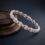 9 Ct Marquise and Pear Cut Petal Harmony Moissanite Bracelet for Women White