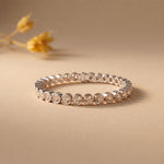 9.30 Ct Round Cut Moissanite Bezel Set Continuous Sparkle Tennis Bracelet for Women White