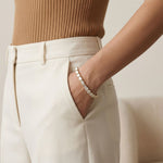 12.60 Ct Round & Emerald Cut Moissanite Alternating Brilliance Tennis Bracelet for Women Gold Vermeil (2.5 Micron) Gold
