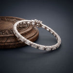 8.95 Ct Emerald Cut Moissanite Ribbed Frame Bracelet for Women White