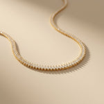 18.50 Ct Marquise Cut Moissanite Leaf Link Tennis Necklace for Women Gold Vermeil (2.5 Micron) Gold