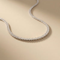 18.50 Ct Marquise Cut Moissanite Leaf Link Tennis Necklace for Women Gold Vermeil (2.5 Micron) White