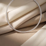 18.50 Ct Marquise Cut Moissanite Leaf Link Tennis Necklace for Women Gold Vermeil (2.5 Micron) White