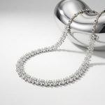 23.20 Ct Princess & Marquise Cut Moissanite Botanical Link Necklace for Women Gold Vermeil (2.5 Micron) White