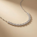 23.20 Ct Princess & Marquise Cut Moissanite Botanical Link Necklace for Women Gold Vermeil (2.5 Micron) White