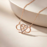 Sterling Silver Heart Infinity Necklace Gold Vermeil (2.5 Micron)