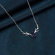 Silver Deer Antler Blue Sapphire Necklace Gold Vermeil (2.5 Micron)