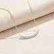 Sterling Silver Cubic Zircon Dainty U Bar Necklace Gold Vermeil (2.5 Micron)