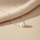 Silver White Pearl Moon Necklace Gold Vermeil (2.5 Micron)