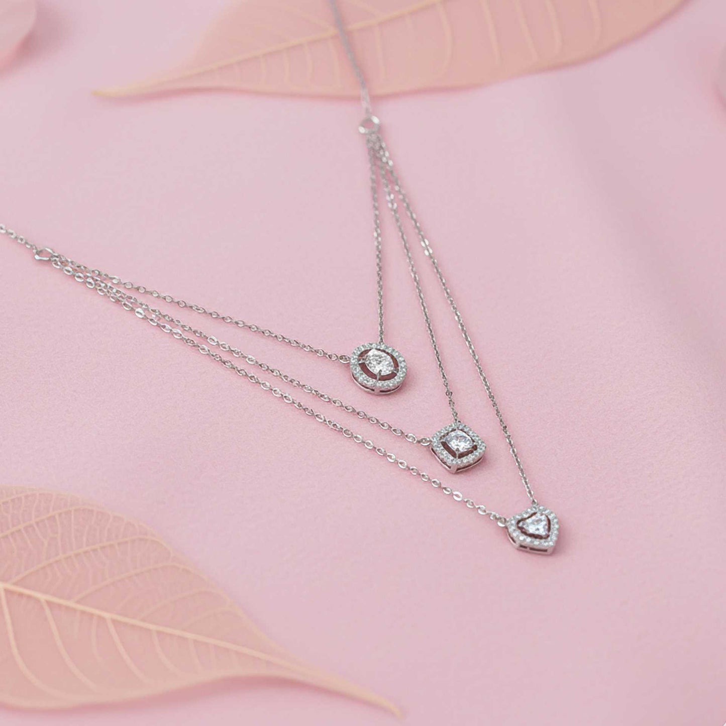Silver Layered Queens Necklace