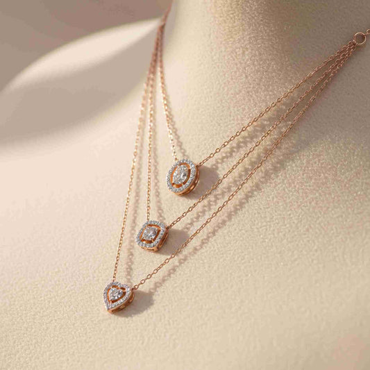 Silver Layered Queens Necklace