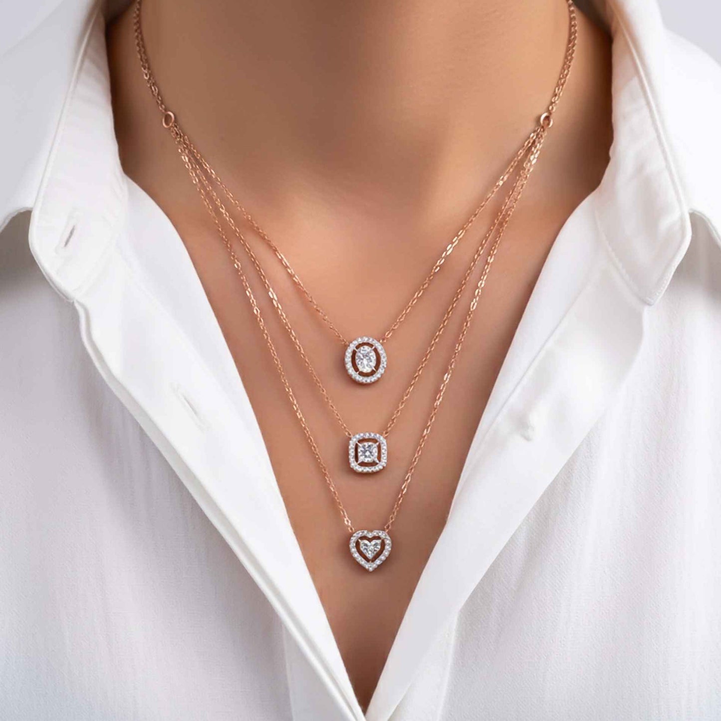 Silver Layered Queens Necklace