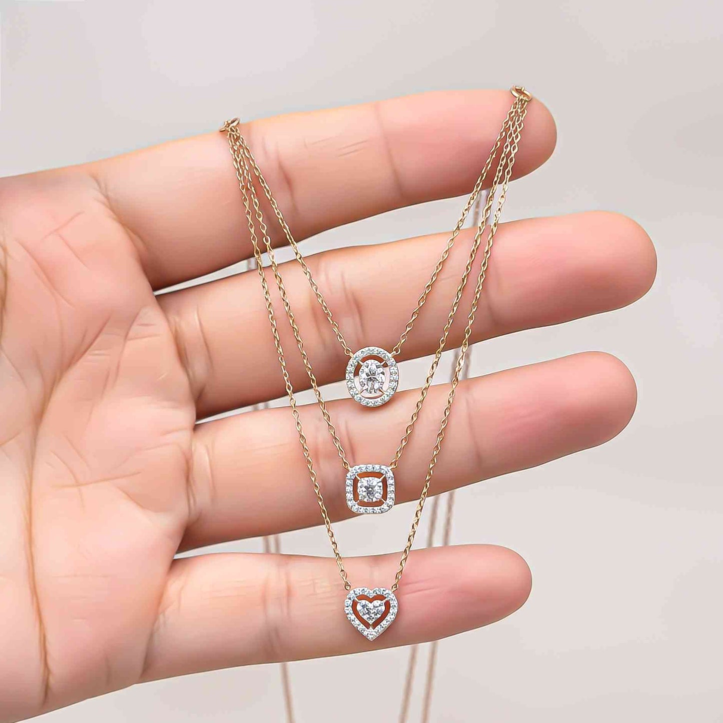 Silver Layered Queens Necklace