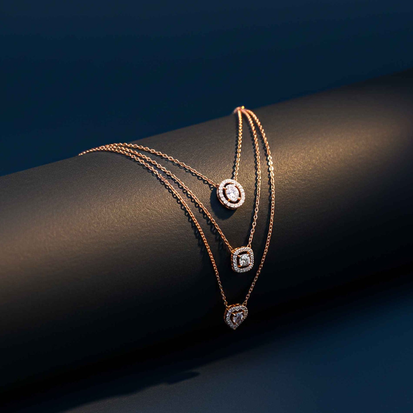 Silver Layered Queens Necklace