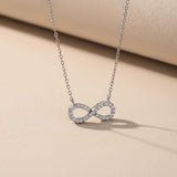 Silver Infinity Grace Diamond Necklace Gold Vermeil (2.5 Micron)