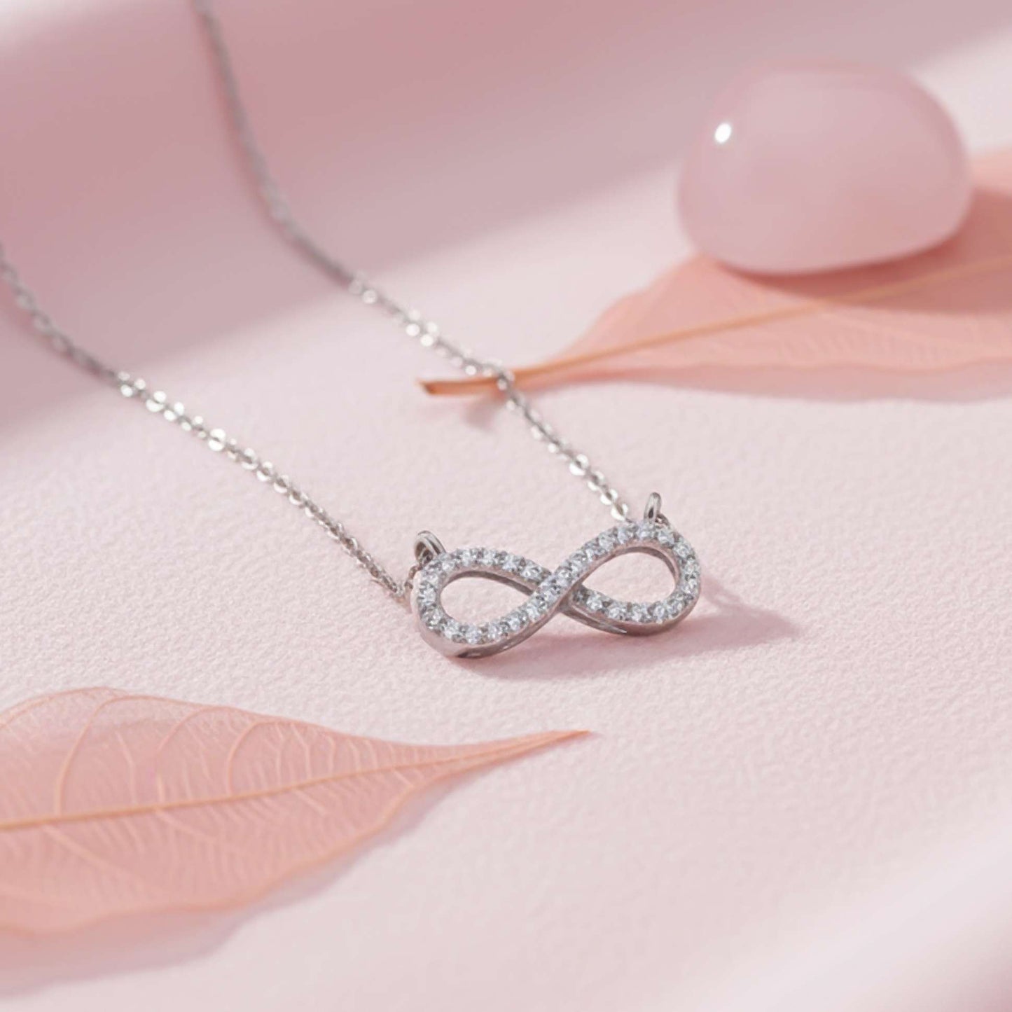 Silver Infinity Grace Diamond Necklace