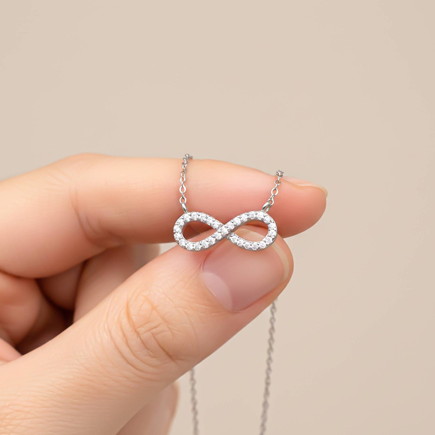 Silver Infinity Grace Diamond Necklace