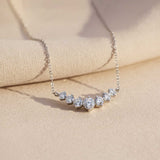 Silver ZALKARI Signature 7 Shades of Zircon Necklace Gold Vermeil (2.5 Micron)