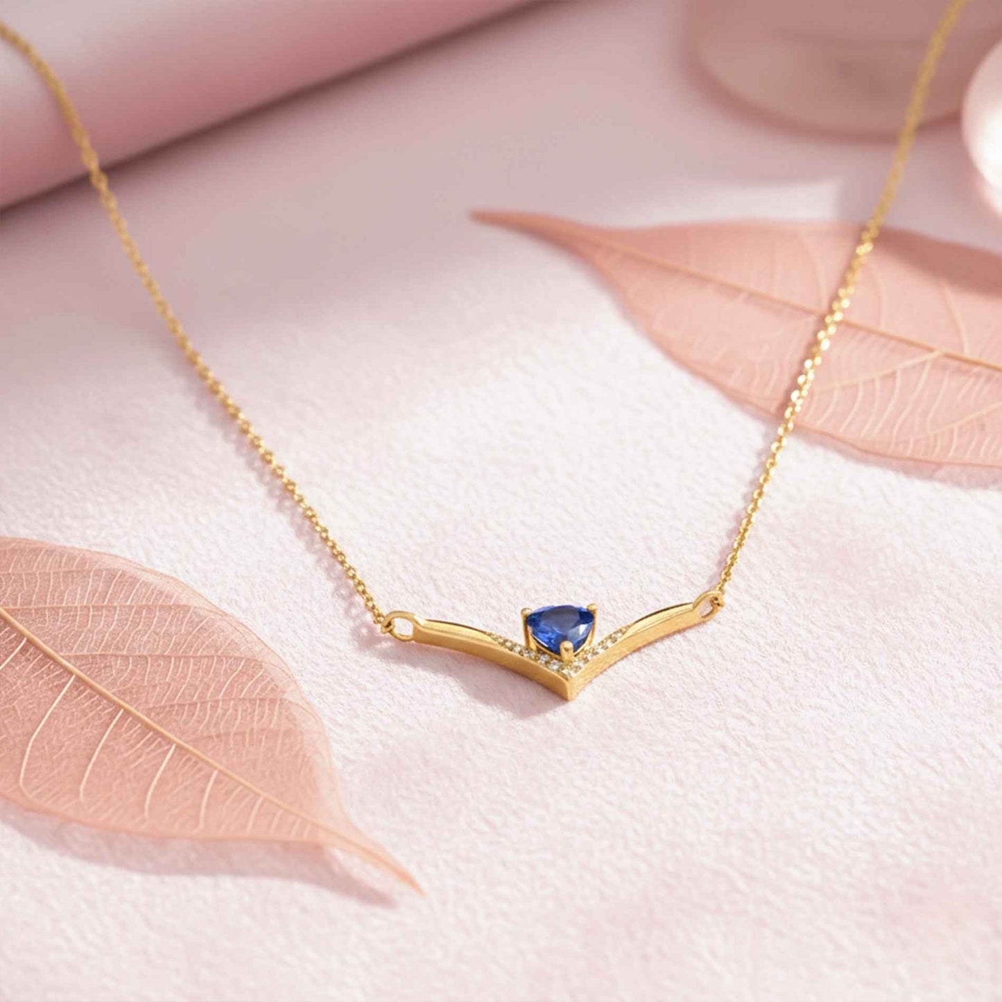 Silver Chevron Women's Necklace Gold Vermeil (2.5 Micron)