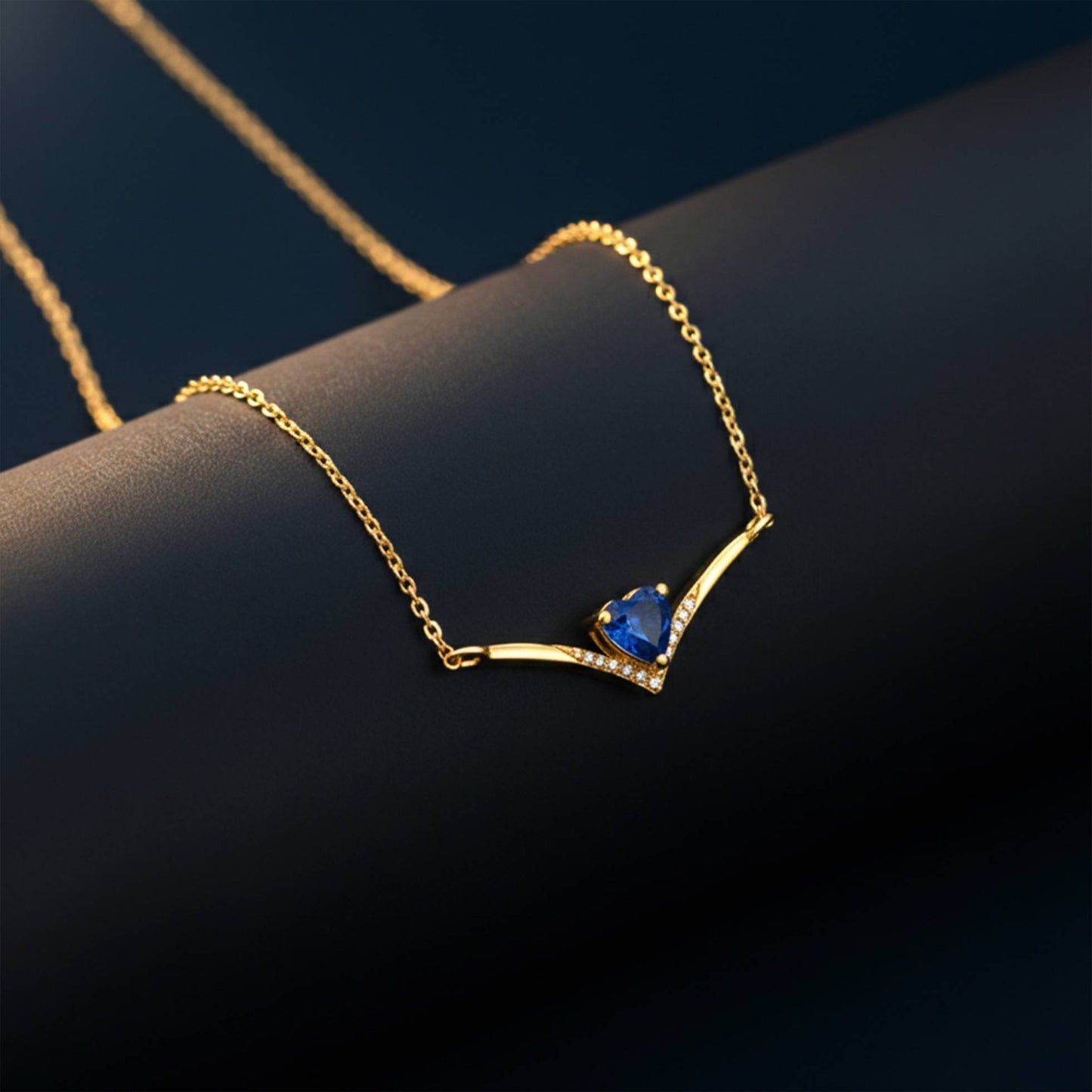 Silver Chevron Women's Necklace Gold Vermeil (2.5 Micron)