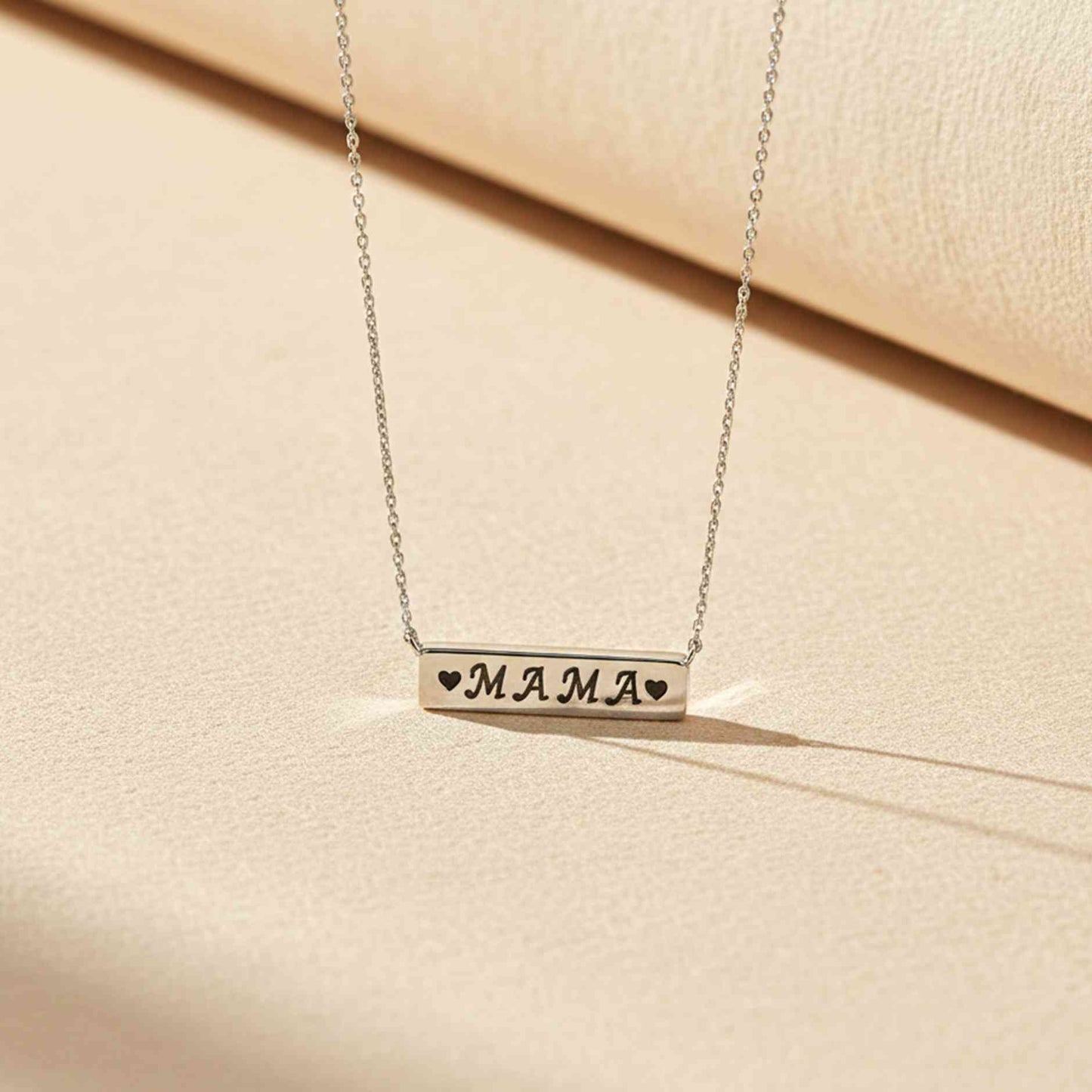Silver MAMA (Mom) Necklace For Mother's